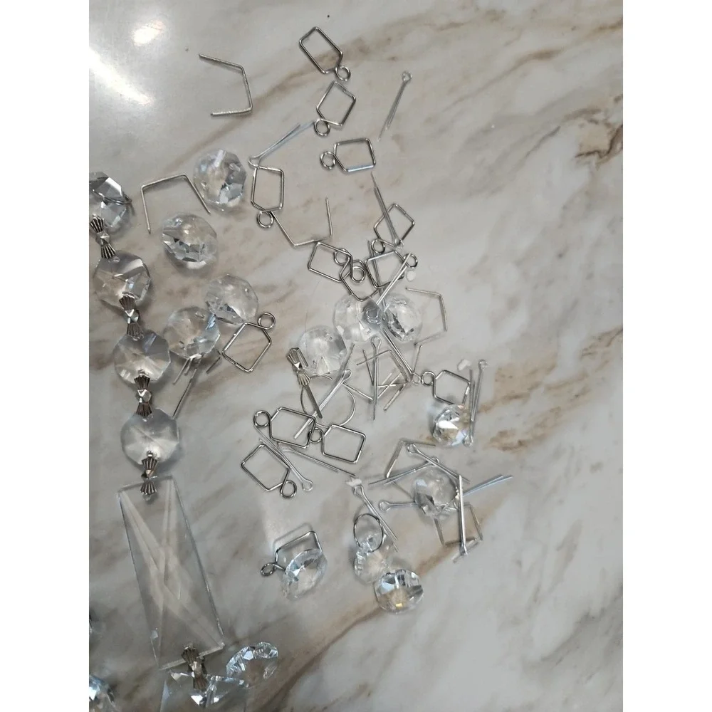 Vintage Octagon Glass Chandelier Prisms 1/2